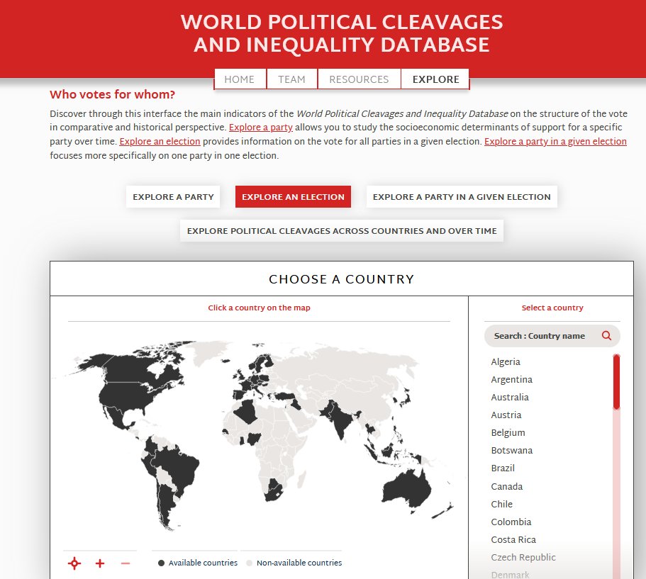 ❓ Who votes for whom❓

🔻EXPLORE the data and trends in inequality and political transformations in contemporary democracies 
explore.wpid.world