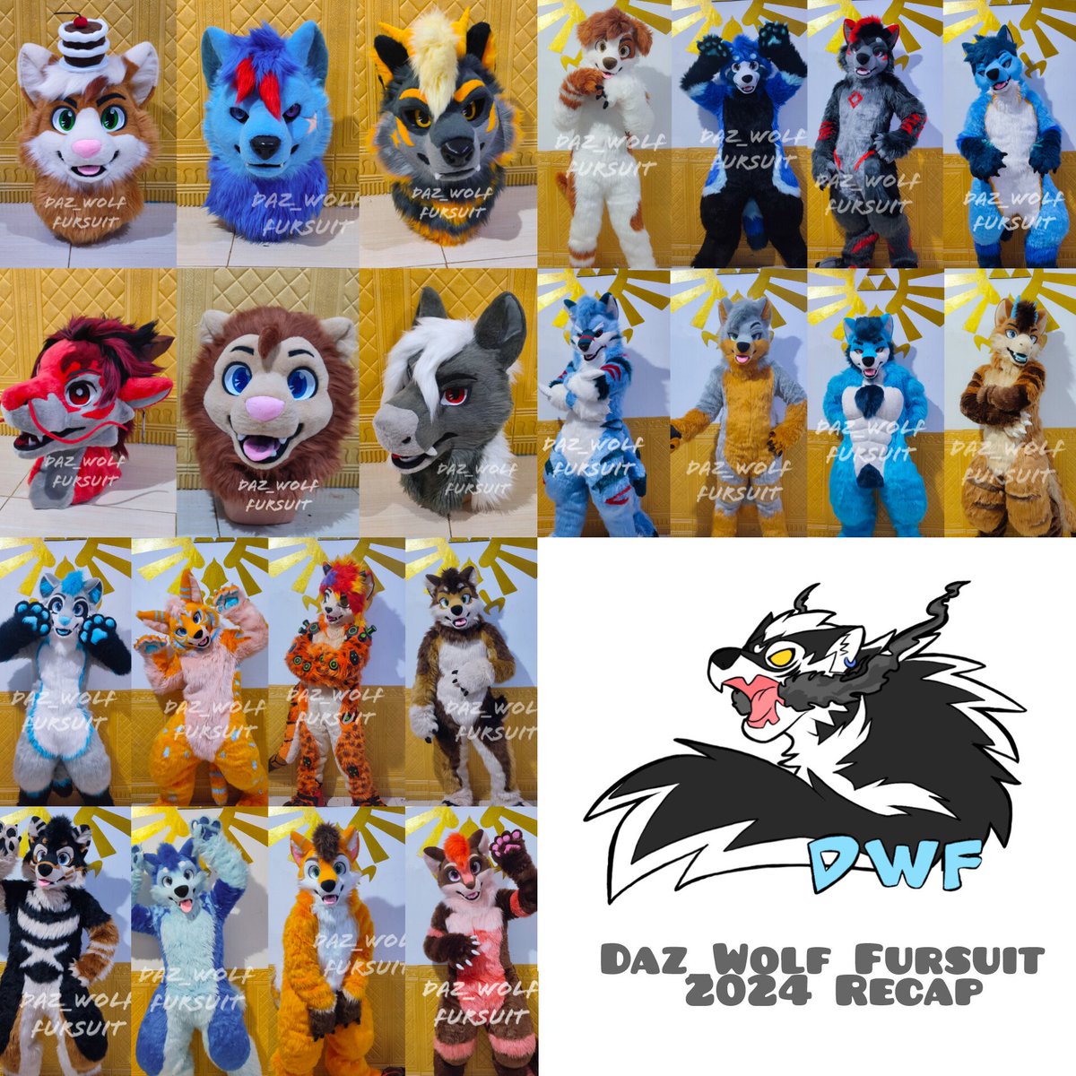 Happy new year!
Hopefully next year is better for everyone

Daz_Wolf Fursuit 2024 recap
Been making a lot full suit this year 
Hopefully next year also 

Thank you for being part of Daz wolf family 

Commission update:
For 2025 slot already full 
Available 2026 slot 
Grab it fast