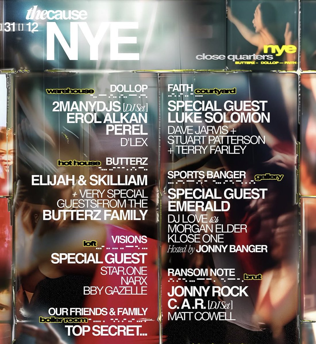 dollop (@dollop_uk) on Twitter photo See you tonight London
NYE at The Cause
<a href="/2ManyDJs/">2manydjs</a>
<a href="/erolalkan/">erol alkan</a>
<a href="/BangerJonny/">Jonny Banger</a>
<a href="/Butterz/">BUTTERZ</a>
<a href="/FaithFanzine/">Faith Fanzine</a>
+ many more
❤️ See you tonight London
NYE at The Cause
<a href="/2ManyDJs/">2manydjs</a>
<a href="/erolalkan/">erol alkan</a>
<a href="/BangerJonny/">Jonny Banger</a>
<a href="/Butterz/">BUTTERZ</a>
<a href="/FaithFanzine/">Faith Fanzine</a>
+ many more
❤️