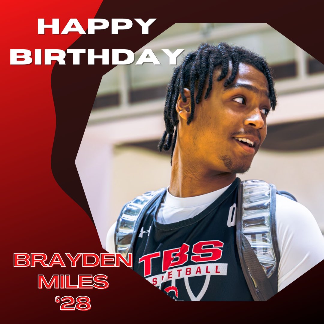 The Burlington School Basketball (@tbs_hoops) on Twitter photo Happy birthday to one of our freshman stars, <a href="/bmiles2028/">Bmiles2028</a>! He has shown he can compete against anyone, and impacts winning now. Enjoy your day Bray! ❤️🖤 Happy birthday to one of our freshman stars, <a href="/bmiles2028/">Bmiles2028</a>! He has shown he can compete against anyone, and impacts winning now. Enjoy your day Bray! ❤️🖤