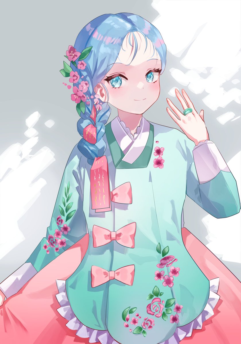 sarak_sararak's tweet photo. #yuiart 유이님 새해기념 한복버전 그려봤습니다! 모두 새해복 많이 받으세요!💙💙💙 https://t.co/VwuVENiLeY