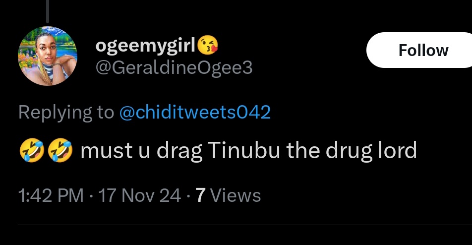 demolo7's tweet photo. @Chilex_Phd @instablog9ja She's is igbo and she doesn't support Tinubu. You goofed https://t.co/ncGmvRmnkD