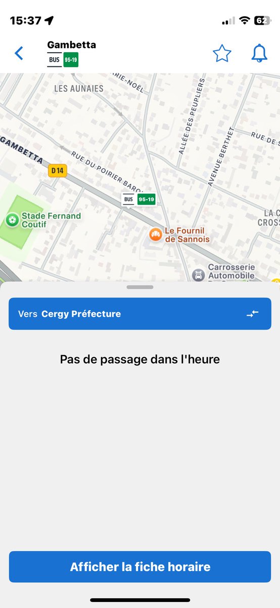 PirezJacques's tweet image. Bonjour @ValParisis_IDFM, sur l’application IDFM, aucune donnée temps-réel disponible pour le 95-19 direction Montigny / Cergy, en revanche, cela fonctionne direction Argenteuil. 

En espérant que cela pourra vous être utile, bon réveillon à vous :)