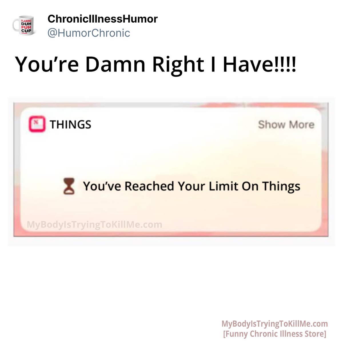 ChronicIllnessHumor tweet media