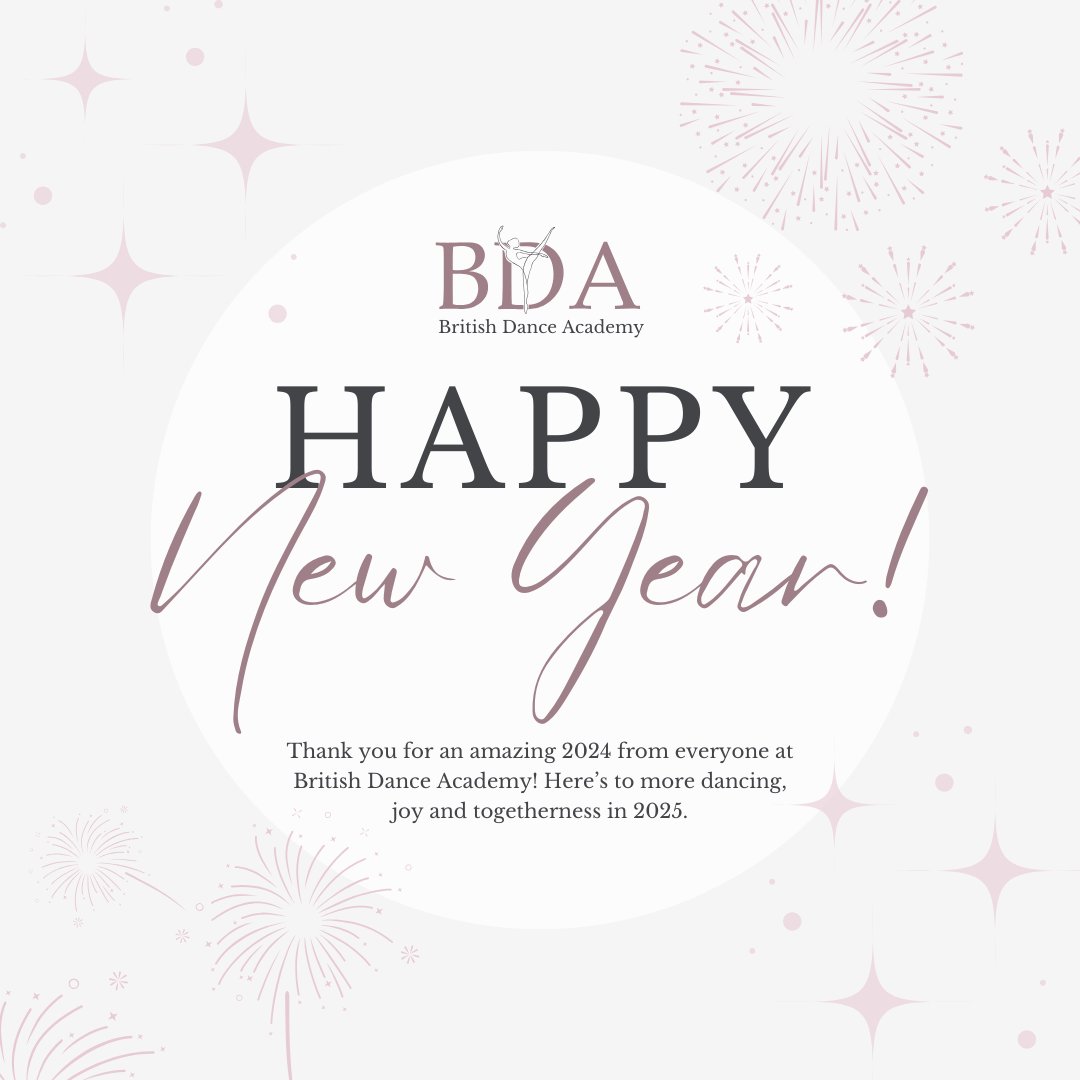 BDA_GCC's tweet image. Happy New Year from British Dance Academy! Thanks for making 2024 unforgettable. Here&apos;s to more growth, passion and dancing in 2025!

#kidsdanceclassesdubai #dubaikidsactivities #danceclassesforkids #adultdanceclasses #britishdanceacademy #danceclasses #danceshopdubai