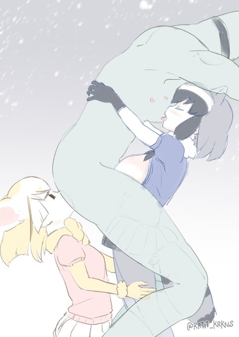 今にも凍りそうで早くおうちに入れてほしいのにアライさんとフェネックに乳首舐めパイズリとアナル舐めされるマッチョボス耳の先っちょとかはもう凍ってる... 