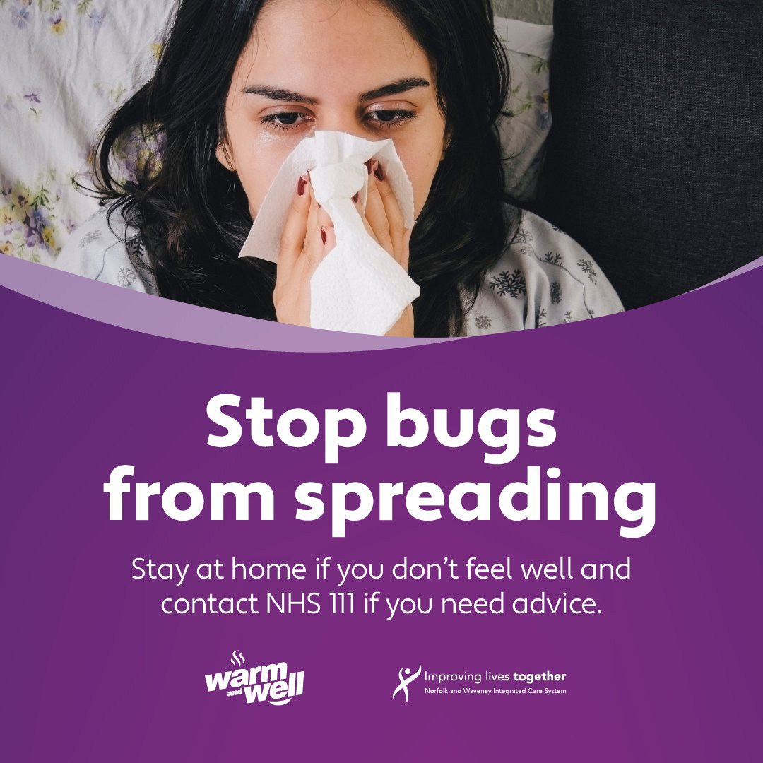 ⚠️We're seeing a rise in flu, COVID-19, other respiratory illnesses, and Norovirus. To protect others, consider postponing visits if you're unwell. 

🧼 Remember to wash your hands thoroughly, especially after being in communal areas. 

👉 Learn more: nhs.uk/conditions