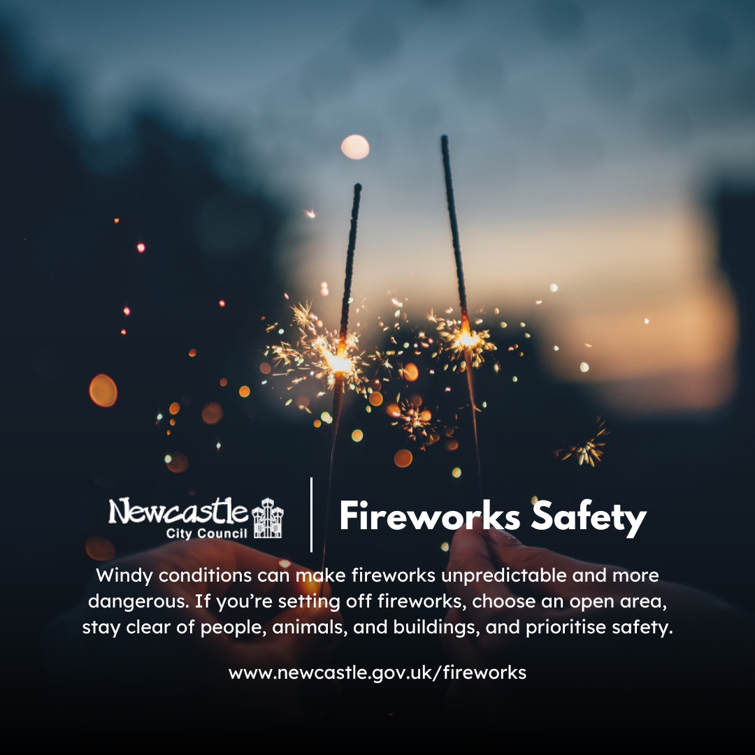 Windy weather makes fireworks more dangerous, with strong gusts altering their flight and increasing risks. We advise against using fireworks in these conditions. If you choose to, take extra care and prioritise safety for yourself and those around you.
