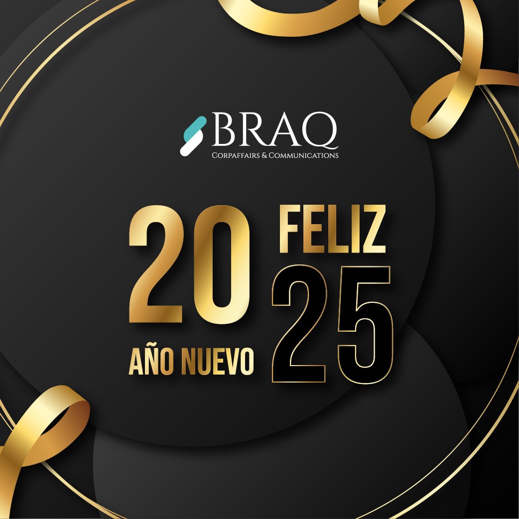 ✨ ¡Feliz Año Nuevo! ✨

Desde BRAQ CorpAffairs &amp; Communications, queremos agradecer a nuestros clientes, aliados y amigos por la confianza y los logros compartidos durante este año.

🌟 ¡Brindemos por un año lleno de innovación, compromiso y grandes historias por contar! 🌟