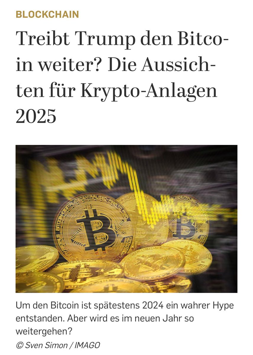 🤔Wenn es Trump mit der „nationalen Reserve“ beim #Bitcoin ernst meint, dann wird es vermutlich so kommen, oder?