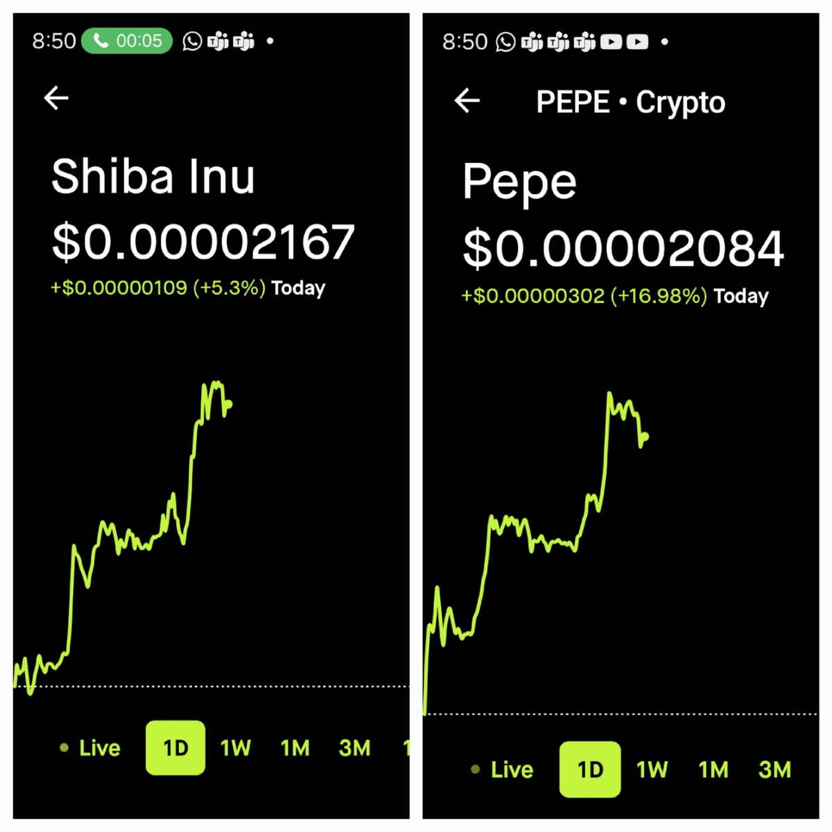 HRTBSV's tweet image. Will this be the day that $pepe catches $shiba let&apos;s go the fight to a penny