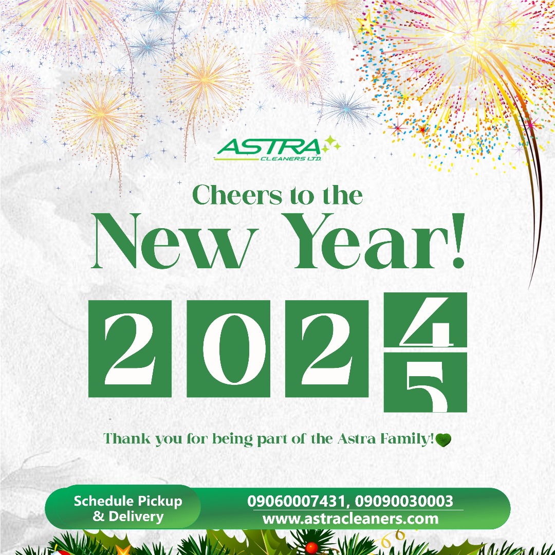 As the New Year approaches, we send our warmest wishes for a year filled with prosperity and joy.

Drycleaning Laundry Lagos Nigeria