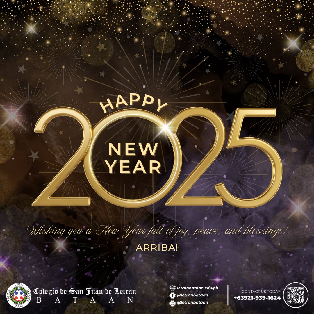 LetranBataan's tweet photo. May God guide our steps, bless our journey, and fill our hearts with peace and gratitude.
Happy New Year!
Arriba! https://t.co/aatsrO5Yum