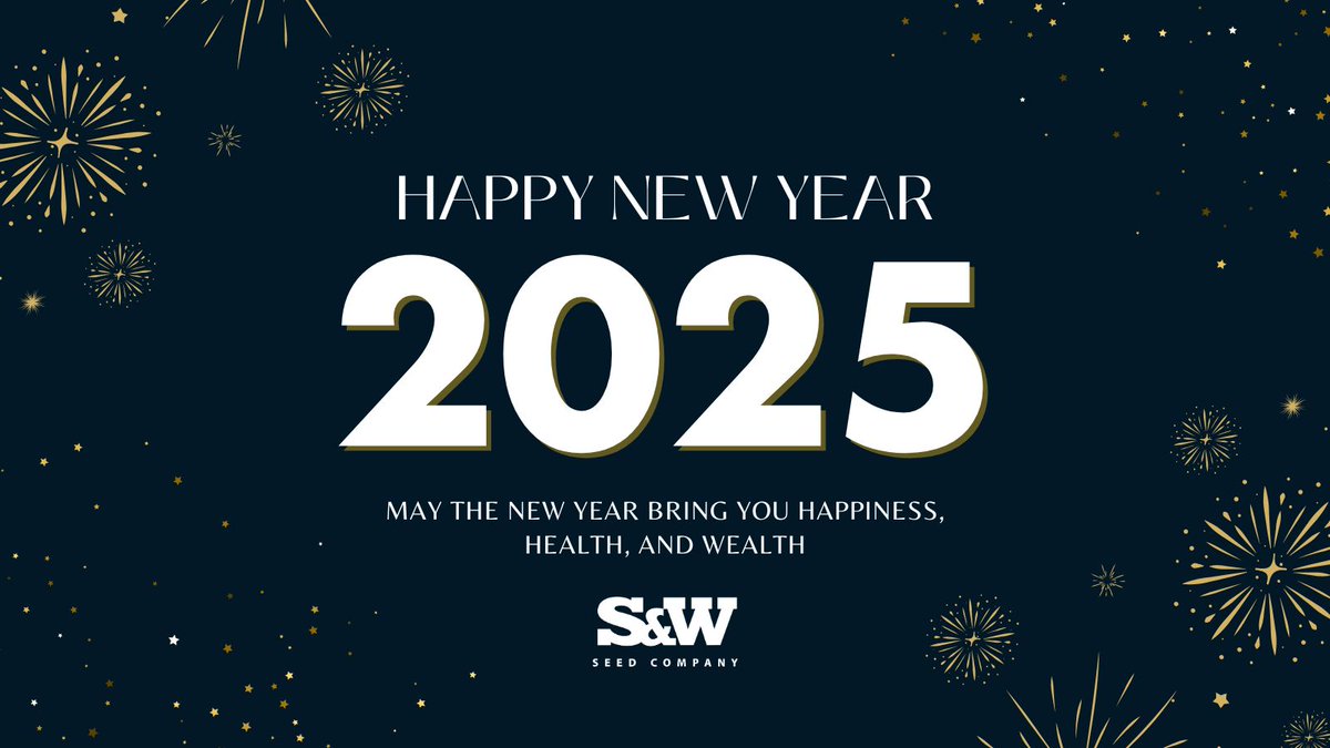 Here's to a safe and bountiful 2025! Happy New Year!!