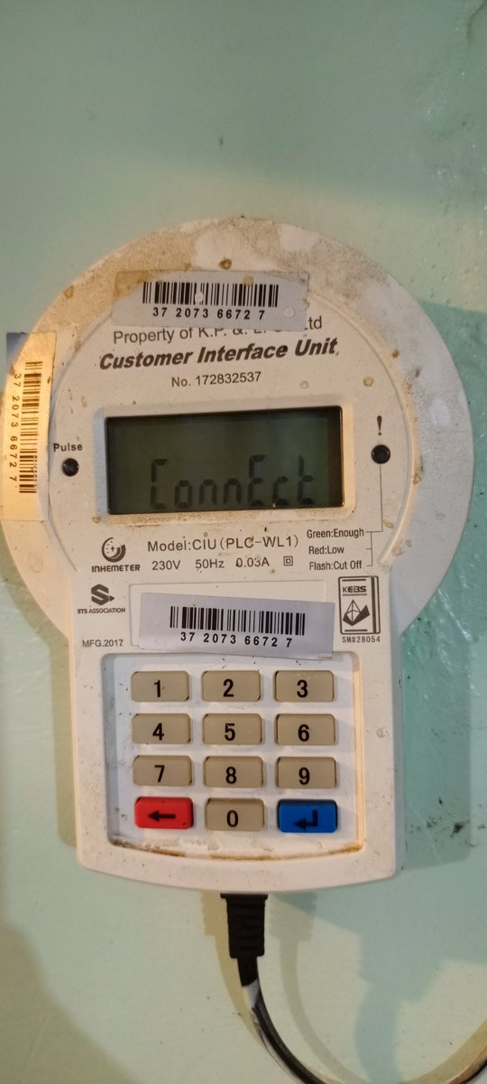McOkongo254's tweet photo. @KenyaPower_Care my meter shows this, I can't check my tokens, I can't load tokens, my meter number is 37207366727

Please help, I have urgent need for electricity https://t.co/fIoGtKedSV
