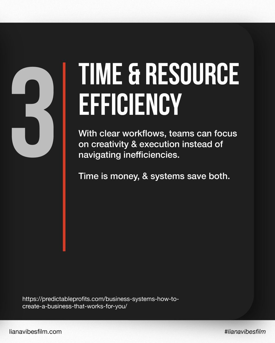 LianaVibesFilm's tweet image. 👇👇 The power of strong systems 
✅ Enable Consistency
🌱 Support Growth
⏳ Boost Efficiency
🗂️ Simplify Transitions
🚀 Empower Innovation

[4/5]

#SystemsAndProcesses #LongTermSuccess #EfficiencyTips