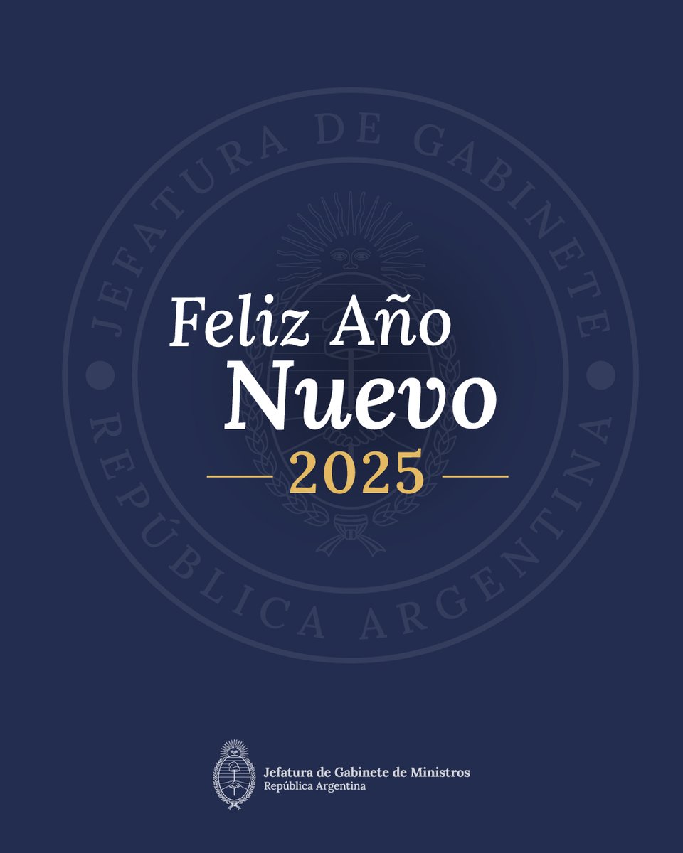 MInterior_AR's tweet photo. La Vicejefatura de Gabinete del Interior les desea un muy feliz Año Nuevo. https://t.co/zEr93MSasF