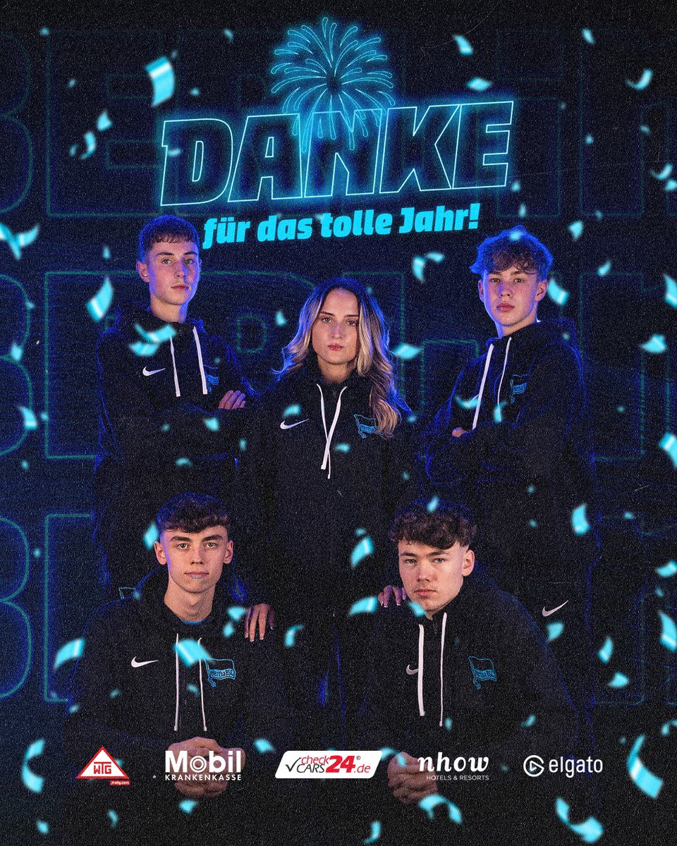 DANKE FÜR ALLES!💙🤍

Vielen Dank an unsere Partner &amp; unsere einzigartige Community für euren Support!🙏🏽

🔜 2025

#silvester #herthabsc #HaHoHe #BSCeSport #hertha #berlin #frohesneuesjahr