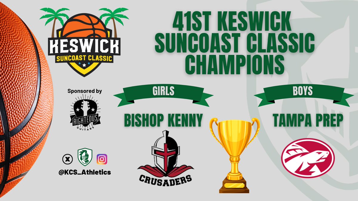 The 41st Keswick Suncoast Classic is in the books. Congrats to <a href="/BKHS_GBB/">Bishop Kenny Girls Basketball</a> and <a href="/TPrep_BoysHoops/">Terrapin Boys Hoops</a>