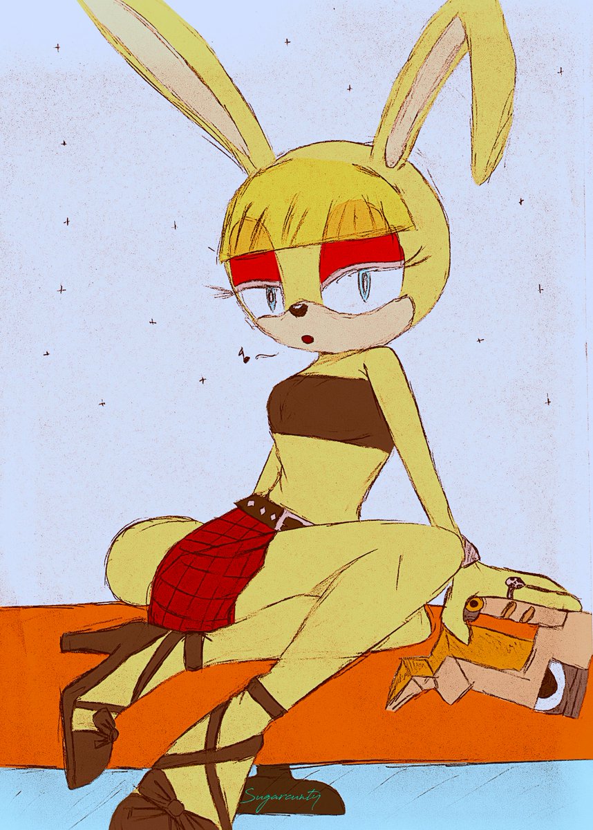 sugarcunty's tweet image. colored sketch of my sonic forces avatar &quot;bunny&quot; #sonicthehedgehog #sonicforces #sonicoc