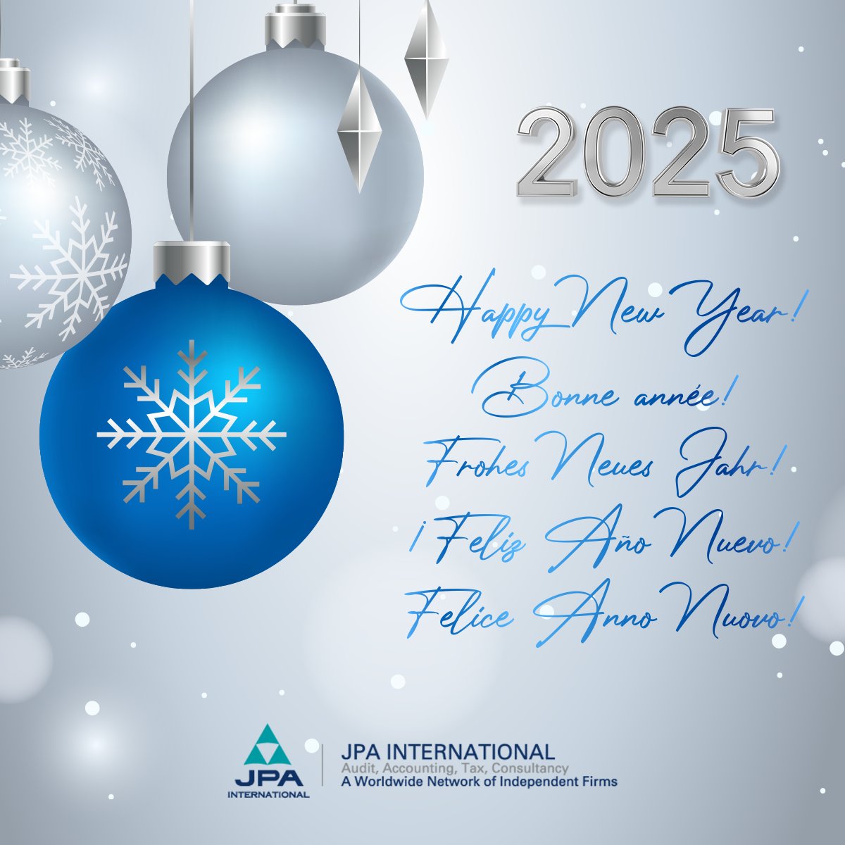 JPAglobal's tweet photo. 🎉 Happy New Year 2025! 🌍 At JPA International, we celebrate the bonds that make us a global family. Thank you for your dedication and teamwork in 2024. Let’s embrace 2025 with unity, purpose, and shared success. Together, we achieve greatness! 🌟 #JPAInternational #HappyNewYear https://t.co/dDVuyMMow1