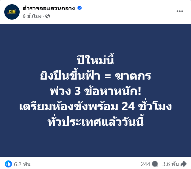 เตรียมดูดคลิปไอ้พวกโง่ยิงปืนขึ้นฟ้าเรียบร้อยแล้วครับ