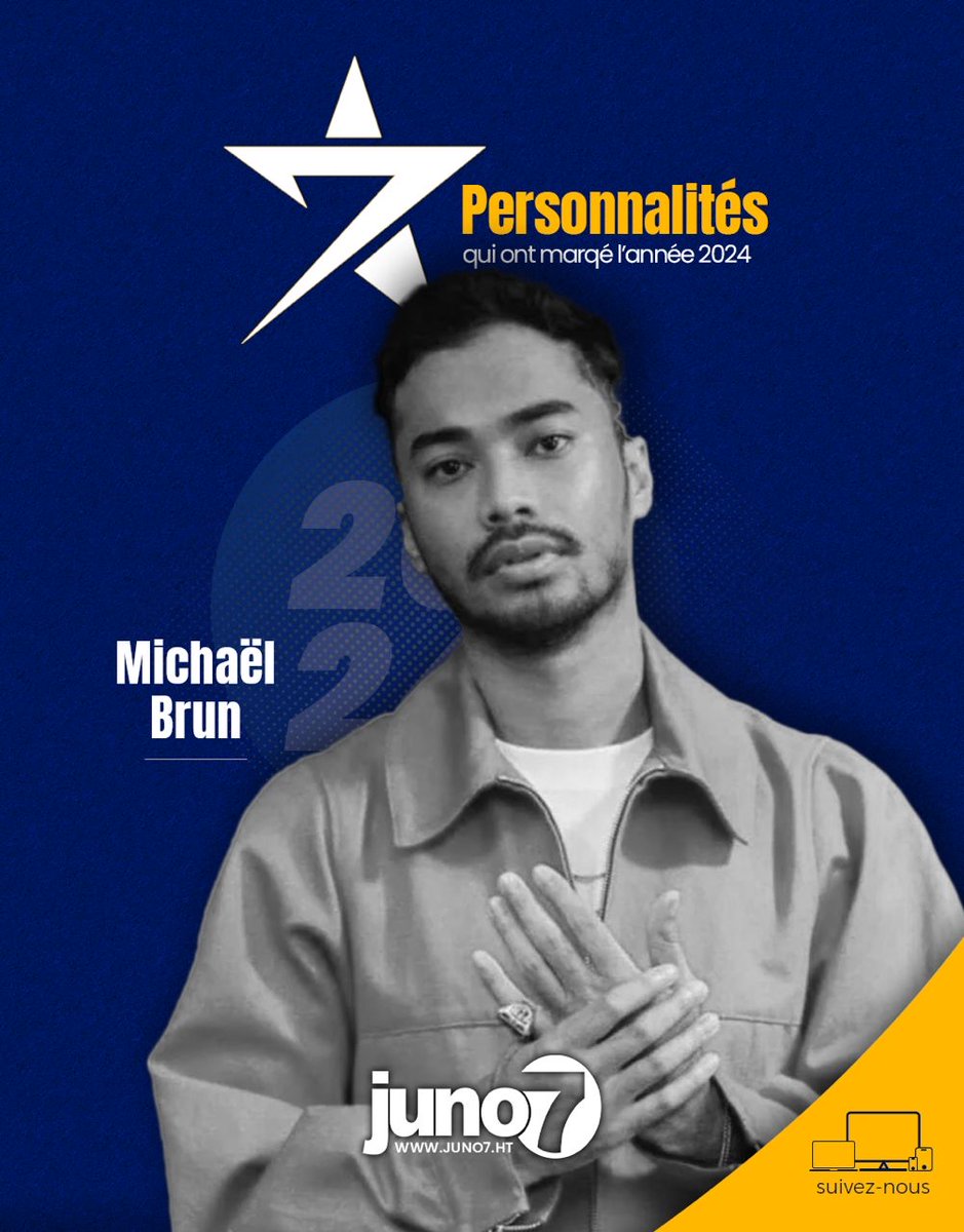 juno7's tweet image. 4. @MichaelBrun, un ambassadeur de la culture haïtienne à l’international .- #Juno7 #J7Dec2024 #Top7
