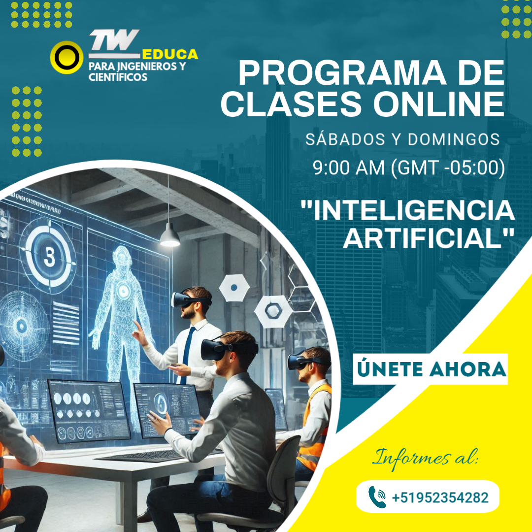 mundotecprog's tweet image. Los invitamos a una serie de reuniones online sobre 𝐈𝐧𝐭𝐞𝐥𝐢𝐠𝐞𝐧𝐜𝐢𝐚 𝐀𝐫𝐭𝐢𝐟𝐢𝐜𝐢𝐚𝐥! Este programa está diseñado para ingenieros, científicos y entusiastas que desean explorar el mundo de la IA y sus aplicaciones. #InteligenciaArtificial #RealidadVirtual