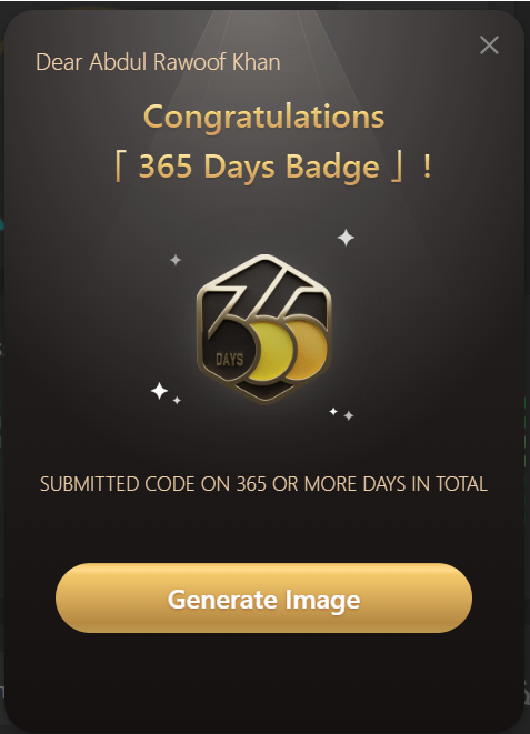 khanthecoder's tweet image. Completed the challenge 365 Days of Coding