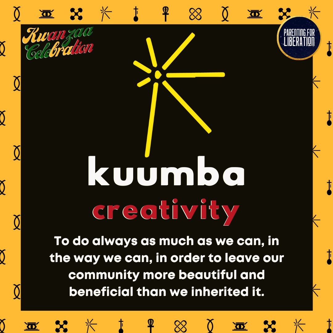 Happy New Year’s Eve and the sixth day of Kwanzaa! 🕯️✨ Today we celebrate Kuumba (Creativity) a reminder to use our imagination to leave the world better than we found it. Let’s step into the new year with bold ideas and creative energy. ❤️🖤💚 #Kwanzaa #Kuumba #HappyNewYear
