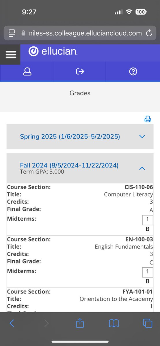 Finished year with 3.0