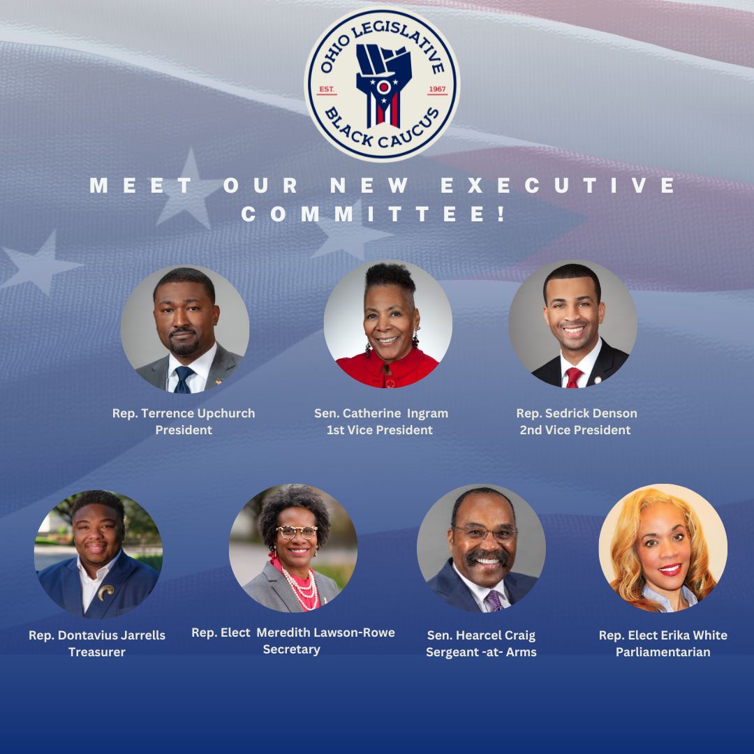 We're thrilled to announce the newly elected OLBC Executive Committee, elected during our biennial convention.

With this strong leadership team, we're ready to continue advancing policies that uplift and empower Ohio's Black communities. 💪🏾✨

#OLBC #Leadership #BlackExcellence