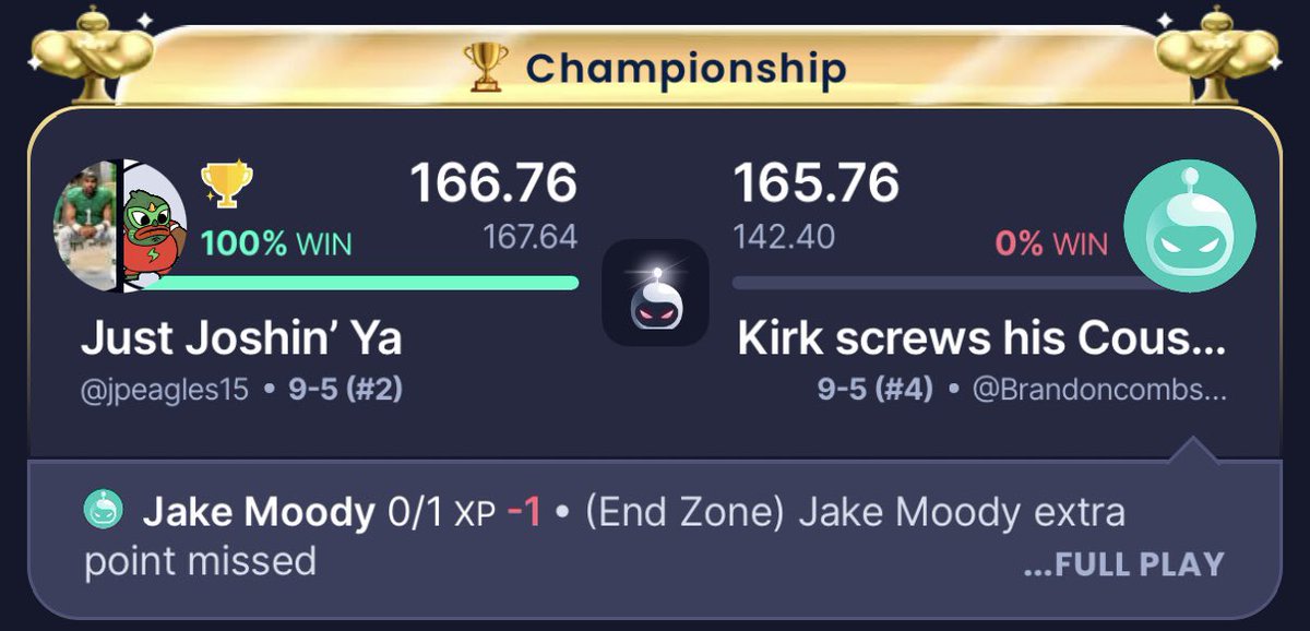 page_jake's tweet image. Thank you Jake Moody 😅🏆🔥