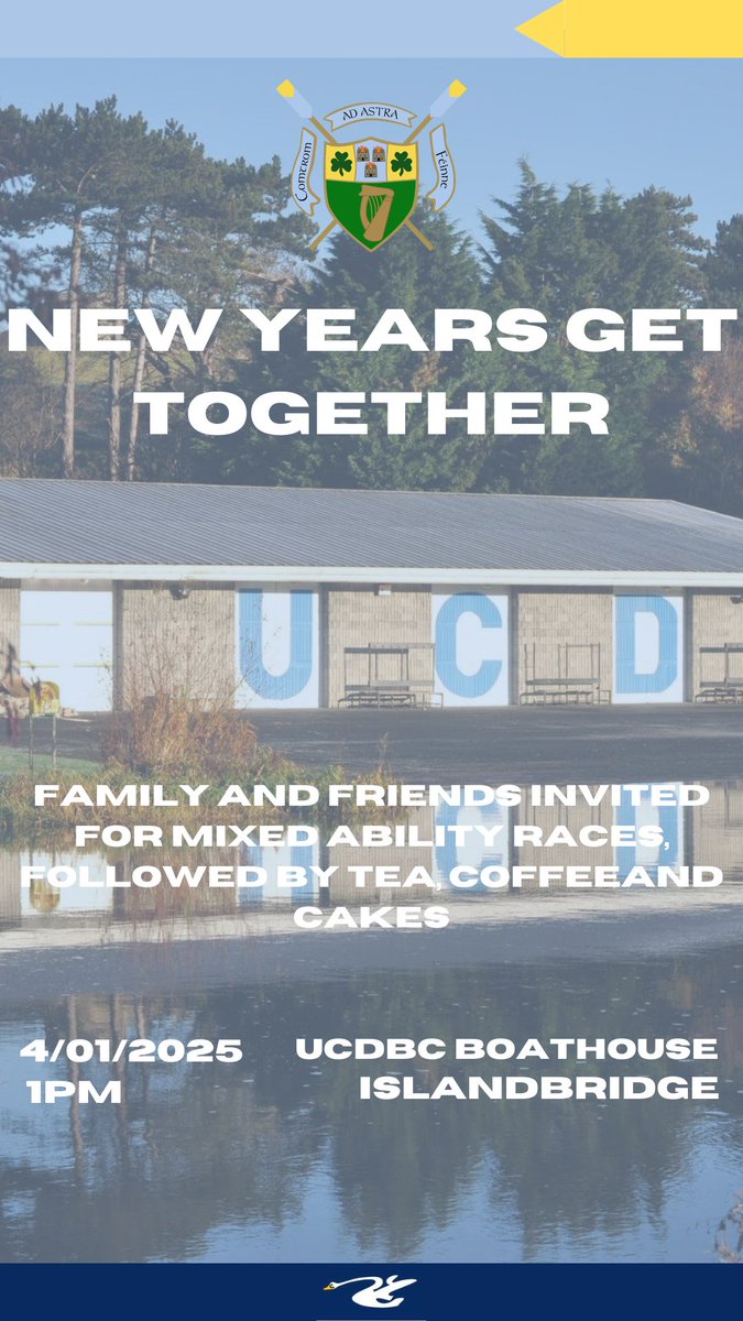 UCDBC's tweet image. UCDBC are warmly inviting alumni and friends to a friendly row, followed by tea, coffee and cake.
Kickoff 1pm on 4/01/25 in Islandbridge.
We look forward to seeing you there!