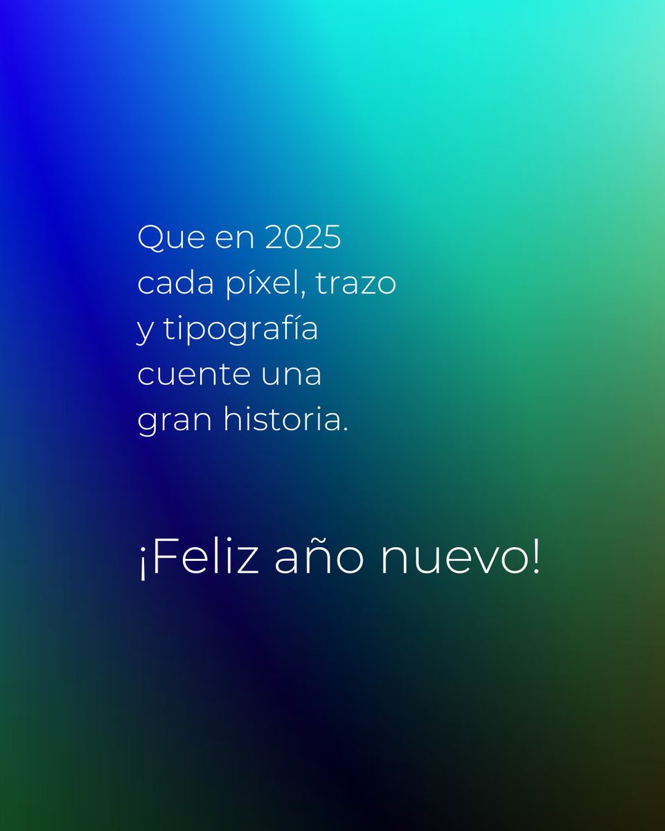 Que en 2025 cada píxel, trazo y tipografía cuente una gran historia. Gracias por confiar en mí este año. ¡Vamos a por más creatividad! ¡Feliz año nuevo!