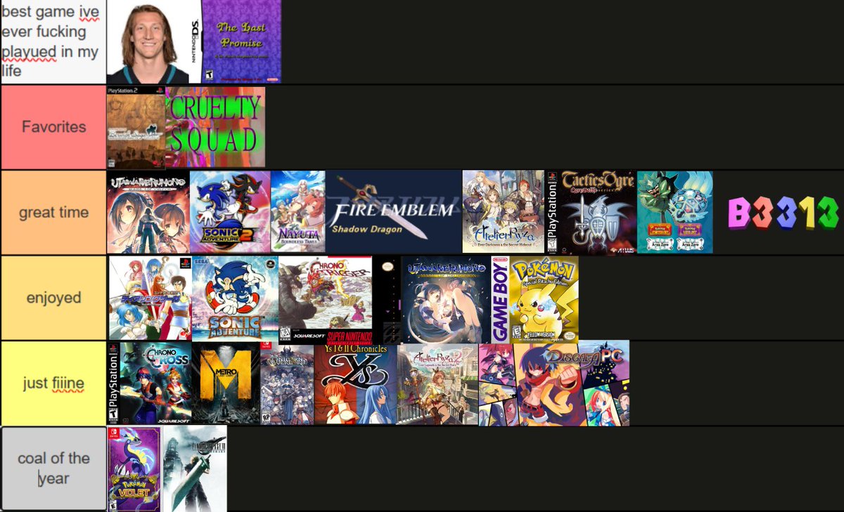 BlueFlareTempy's tweet image. new games i finished in 2024, excited to try out the rest of the Matsuno SRPGs and fill the national dex next year