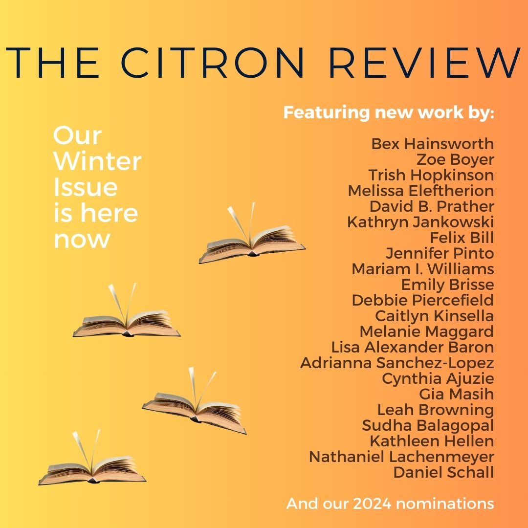 Join us for an all-new issue of The Citron Review.
Happy New Year!!
citronreview.com
