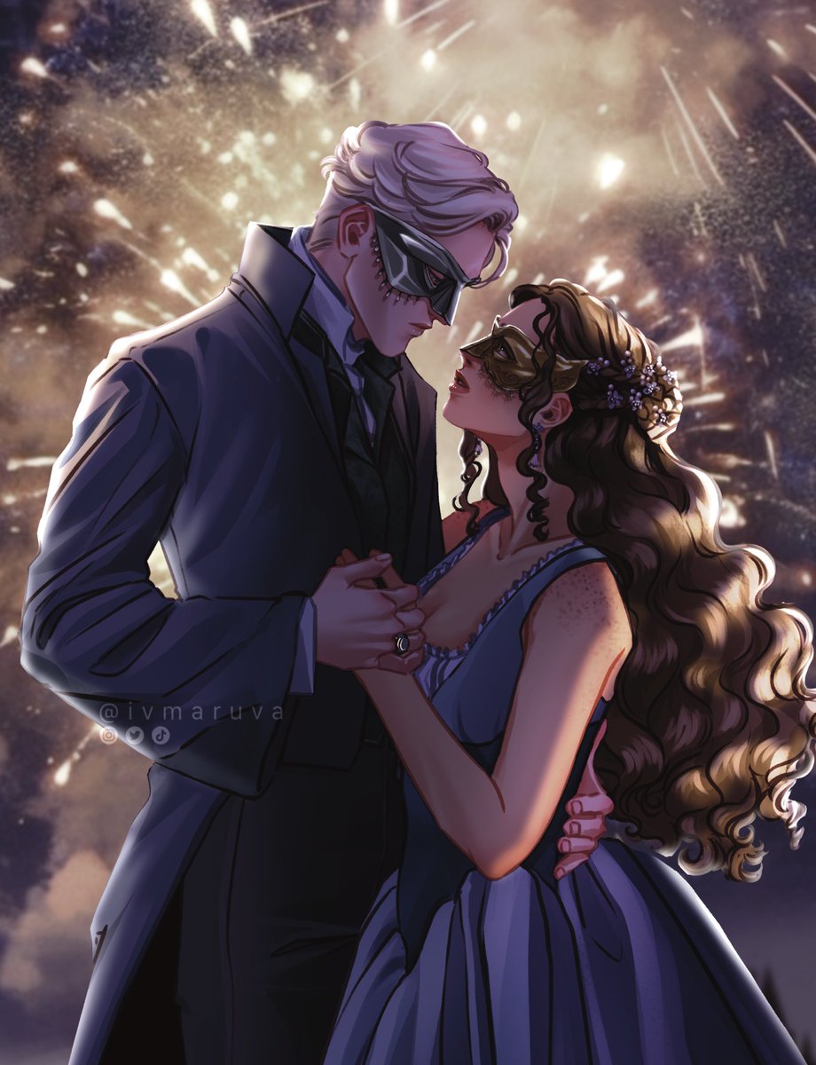 Those masks are charmed so they wouldn’t be able to tell who’s wearing them. 🤌

#Dramione

Thank you for your incredible support and love this year. 
Here’s to an inspiring and magical 2025! May your year be filled with success, happiness, and endless moments of joy.