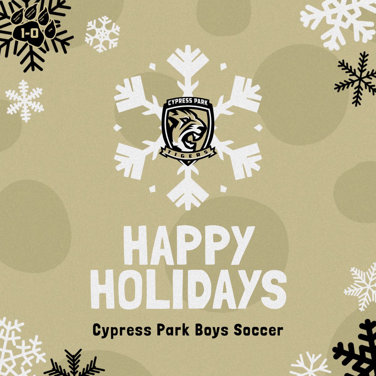 Happy Holidays from our family to yours! Wishing everyone a joyful, restful, and family-filled break. Take this time to recharge and enjoy the moments that matter most. Let’s come back stronger, better, and ready to take on new challenges together! #TigerSoccer #StrongerTogether