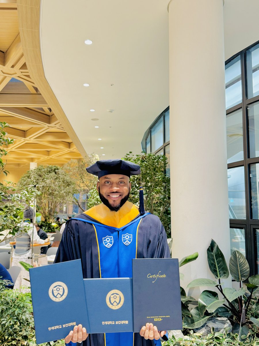 Wakeely_'s tweet photo. The prestigious Yonsei University, which opened its doors to me, offered more than an education. It transformed me into a version of myself I am proud to be.
Graduating with honors for outstanding academic performance from this institution is incredibly heartwarming. https://t.co/if0ZHyIQ5M