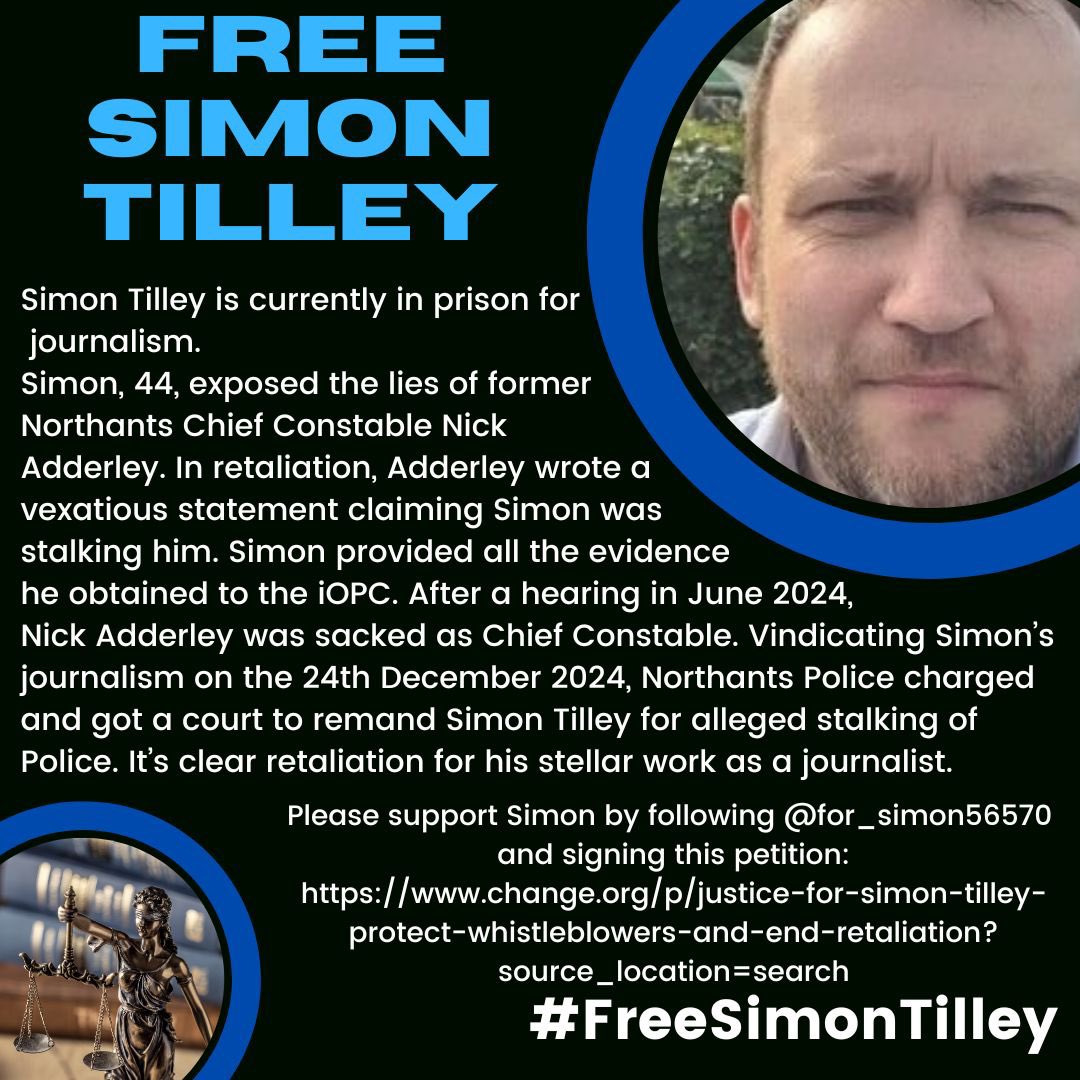 BentexTv's tweet image. Simon Tilley has an IQ of 142 &amp;amp; his day job is a financial auditor. 

He is a member of mensa, which means he&apos;s in the top 1% of the most intelligent people in the UK!

Yet, plods with an IQ of 70 (if they&apos;re lucky), twist his amazing journalism for stalking.

#FreeSimonTilley