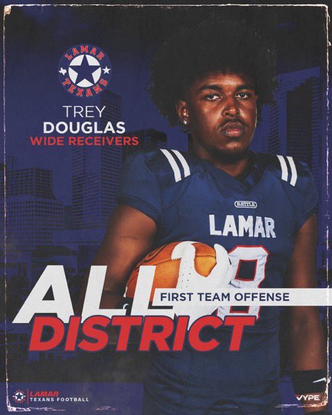 Blessed to be voted District 18-6A Offensive MVP and 1st Team All District WR.

hudl.com/v/2QFKHC

<a href="/coachmlindsey/">Michael Lindsey</a> <a href="/CoachC3Neal/">Coach Showtime</a> <a href="/LamarTexansFB/">LamarTexansFootball</a>