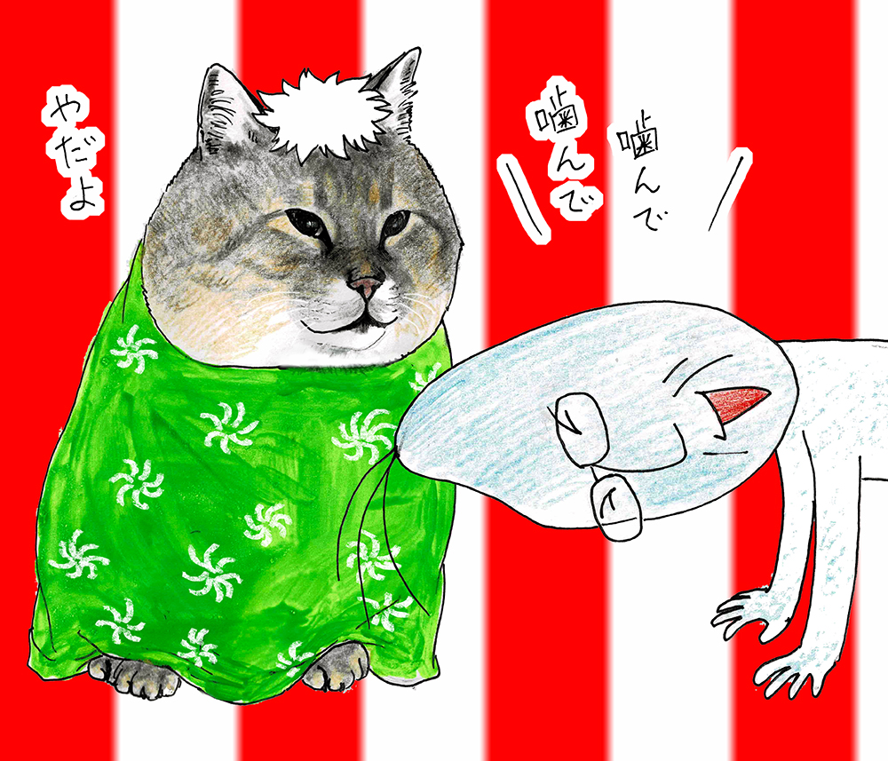 や、どうも。
あけましておめでとうよ。
ことしもよろしくたのみますよ。
みんなよいおしょうがつをね！