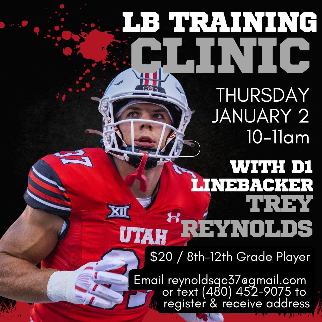 Trey Reynolds (@treyreynoldsqc) on Twitter photo Come workout with me this Thursday. I’m in town this week and I’m excited to work with some High School linebackers. Let me know if you would like to be there! Come workout with me this Thursday. I’m in town this week and I’m excited to work with some High School linebackers. Let me know if you would like to be there!