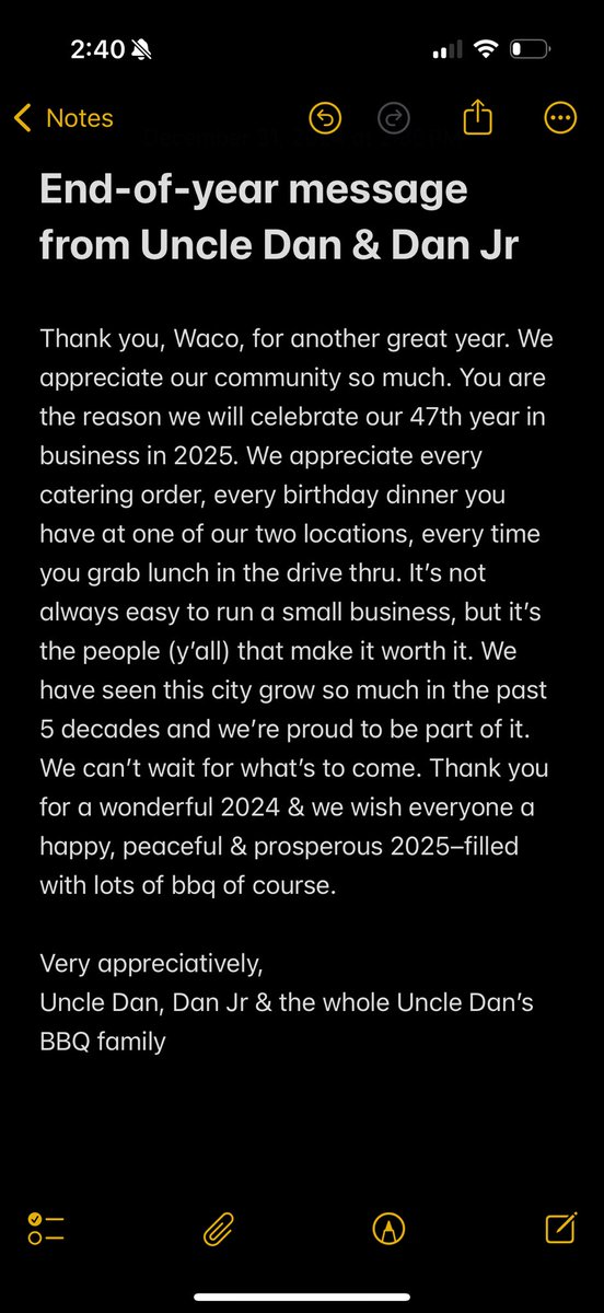 End-of-year message from Uncle Dan &amp; Dan Jr