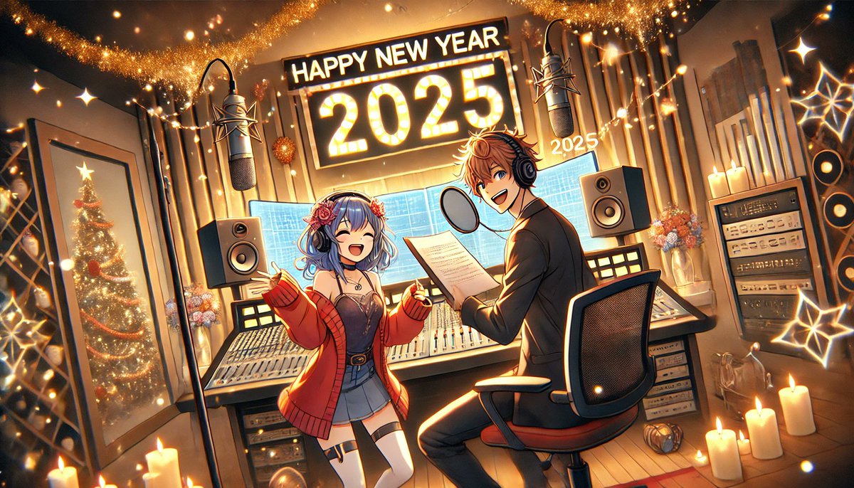 BackstageDub's tweet image. Les deseamos a todos un bendecido y próspero 2025 lleno de salud, felicidad y éxito. ¡Esperamos trabajar con ustedes pronto! #VoiceOver #VoiceActor #SoundEnclave #BackstageStudiosLatAm