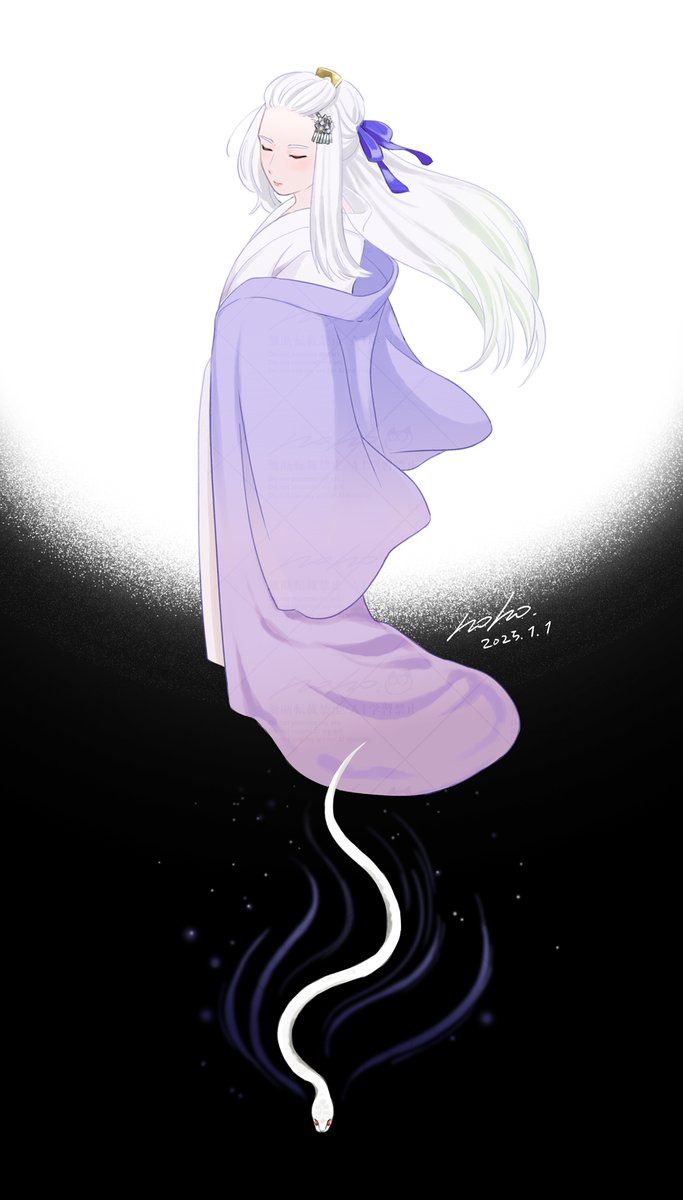 nohohonbito's tweet image. 今年もよろしくお願いします🐍
みんな、平和に元気で笑顔で過ごせますように。
#となりの妖怪さん