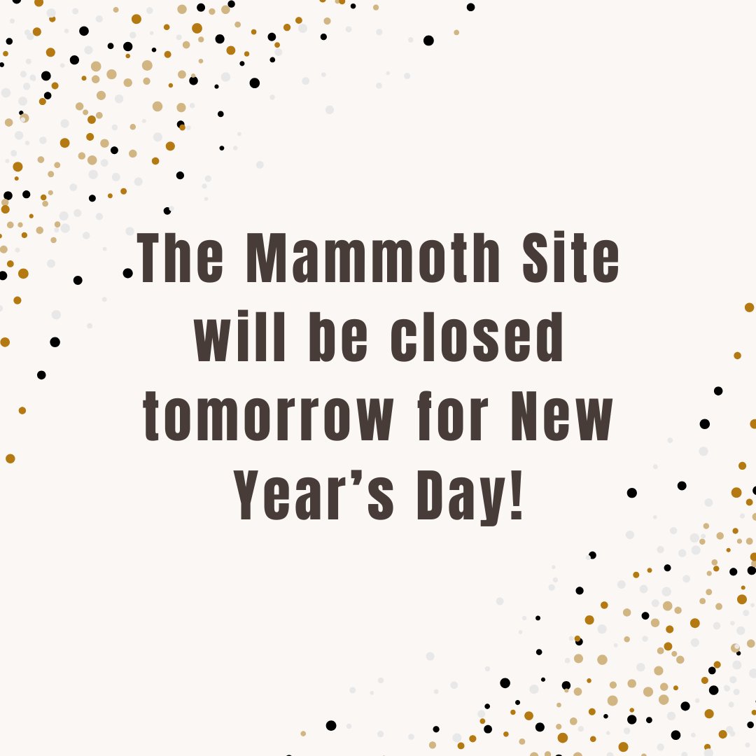 Happy New Year's Eve! We're CLOSED tomorrow for the holiday.