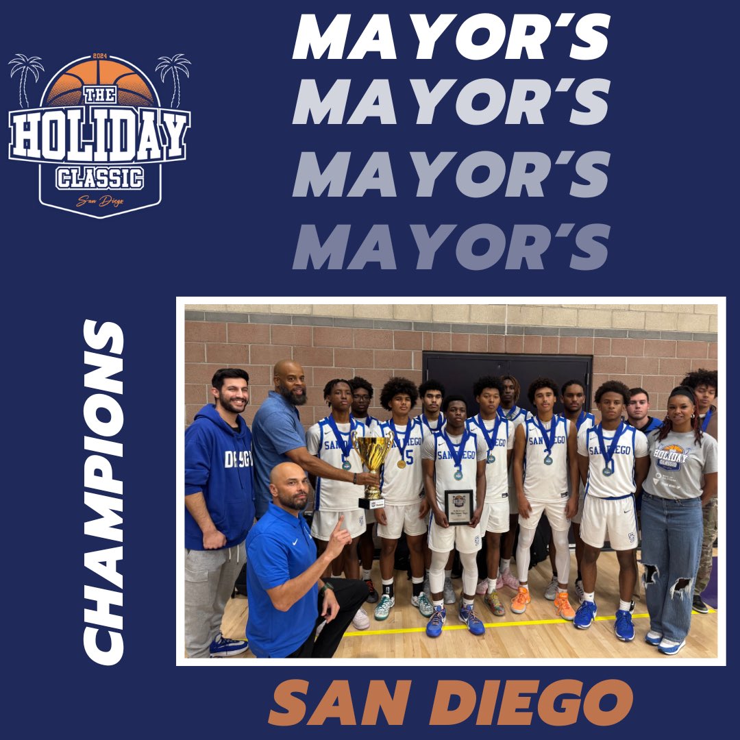 Congratulations to our American, Senator’s, Governor’s and Mayor’s Division winners! Lincoln, Brentwood, Francis Parker and San Diego - you are 2024 Holiday Classic champions!!