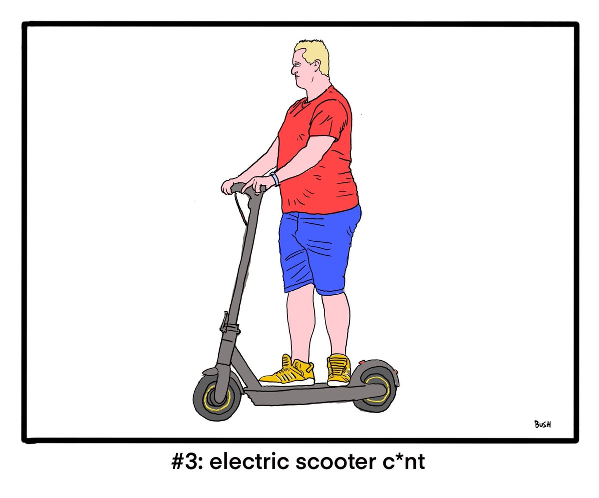 bushontheradio's tweet photo. My number three, arseholes  on electric scooters. https://t.co/EkhODpNW8D